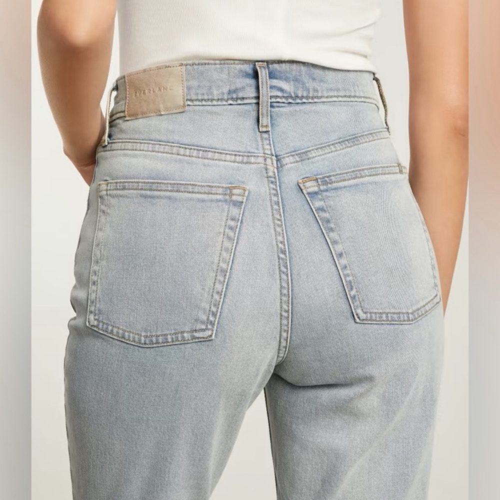 Everlane The Cheeky Split-Hem Jean High Waist Light Wash Size 30
